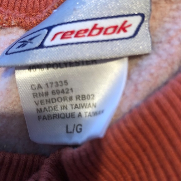 Vintage Reebok large man’s orange sweatshirt, used but in good shape - Picture 3 of 5